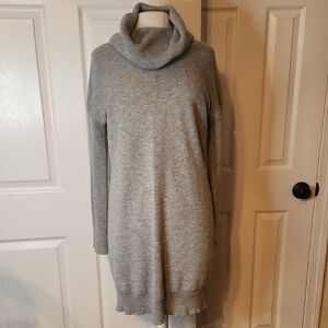Lulu's Heather Gray Cowl Neck Sweater Dress